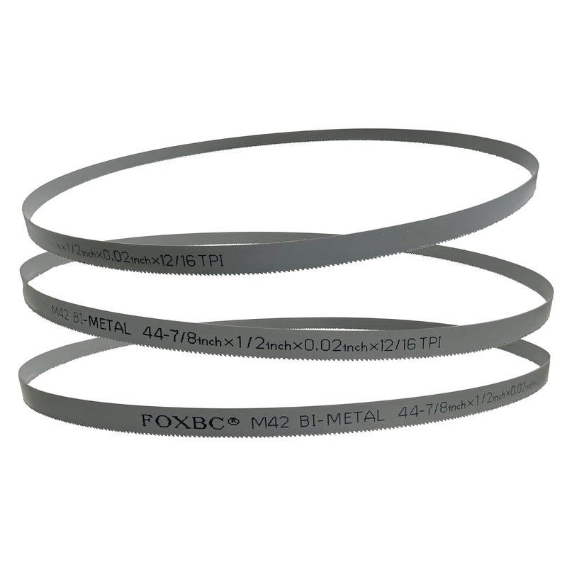 FOXBC 44-7/8-inch Bandsaw Blades 12/16 TPI, 44-7/8" x 1/2" x .020" 12/16 TPI, Replacement for DeWalt, Milwaukee Portable Band Saw, 3-Pack - Image 3
